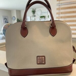 Dooney & Bourke Tan and Brown Satchel